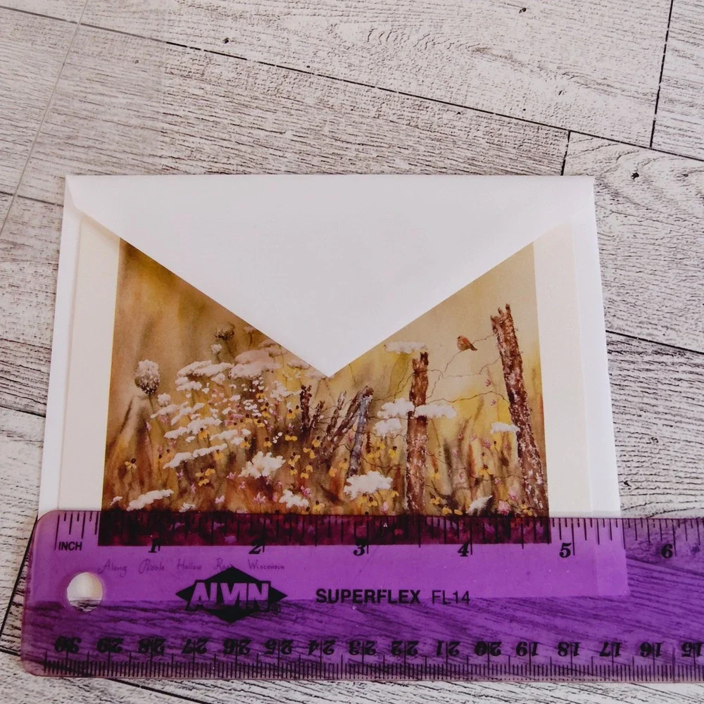 Vtg 1979 Autumn Floral Greeting Card Blank Sister M Presa Klein Wisconsin Note